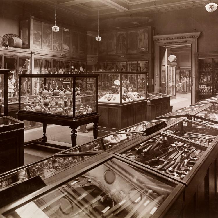 Ethnographical Galleries (view of Asia Section), British Museum, London, 1908