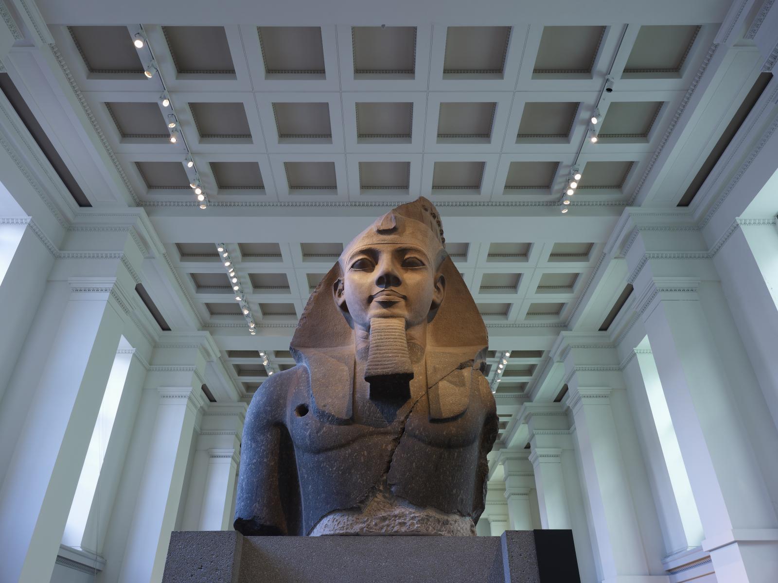 Statue of Ramesses II in the Egyptian sculpture gallery 