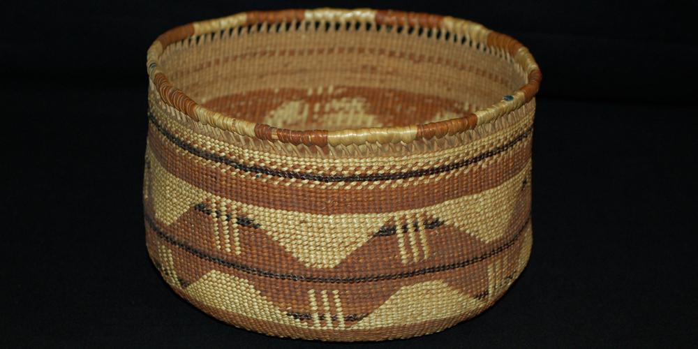 Bear Grass Basket, Karok, 1940s California
