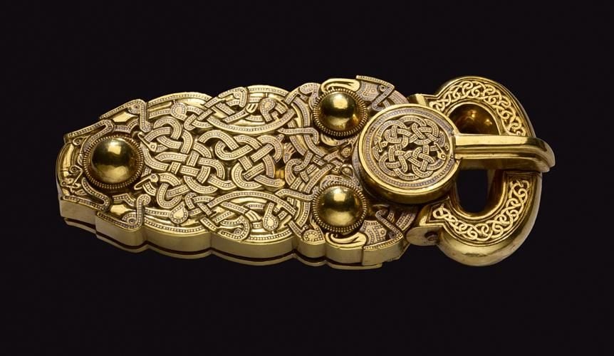 An early Anglo-Saxon belt buckle found at Sutton Hoo, Suffolk