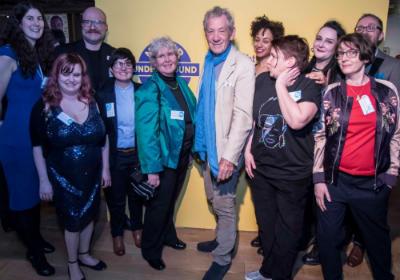 Group of winners with Sir Ian McKellen