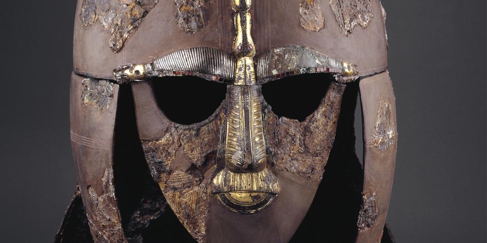 Sutton Hoo gold warrior burial helmet turned brown over time