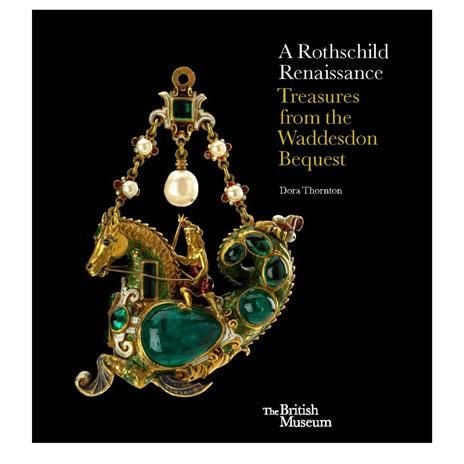 front cover of the A Rothschild Renaissance book with a gold seahorse from the collection.