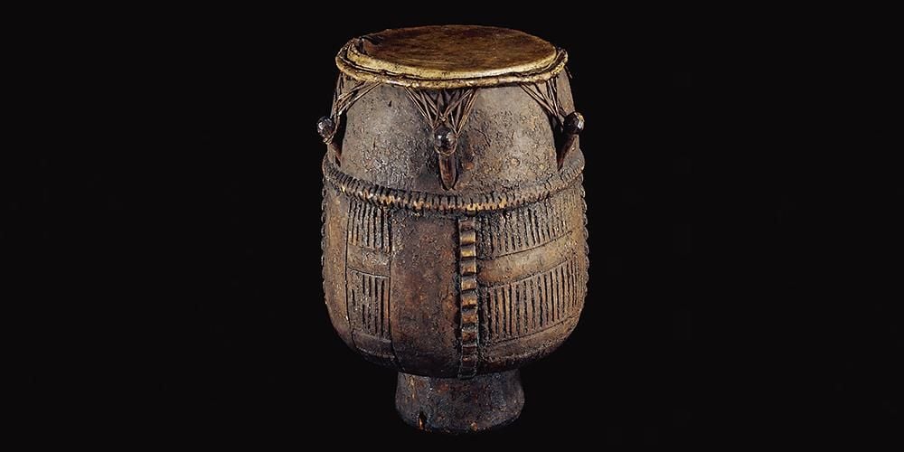 Akan drum made from wood