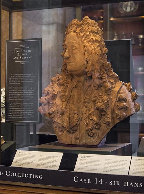 Bust of Sir Hans Sloane in the Enlightenment gallery