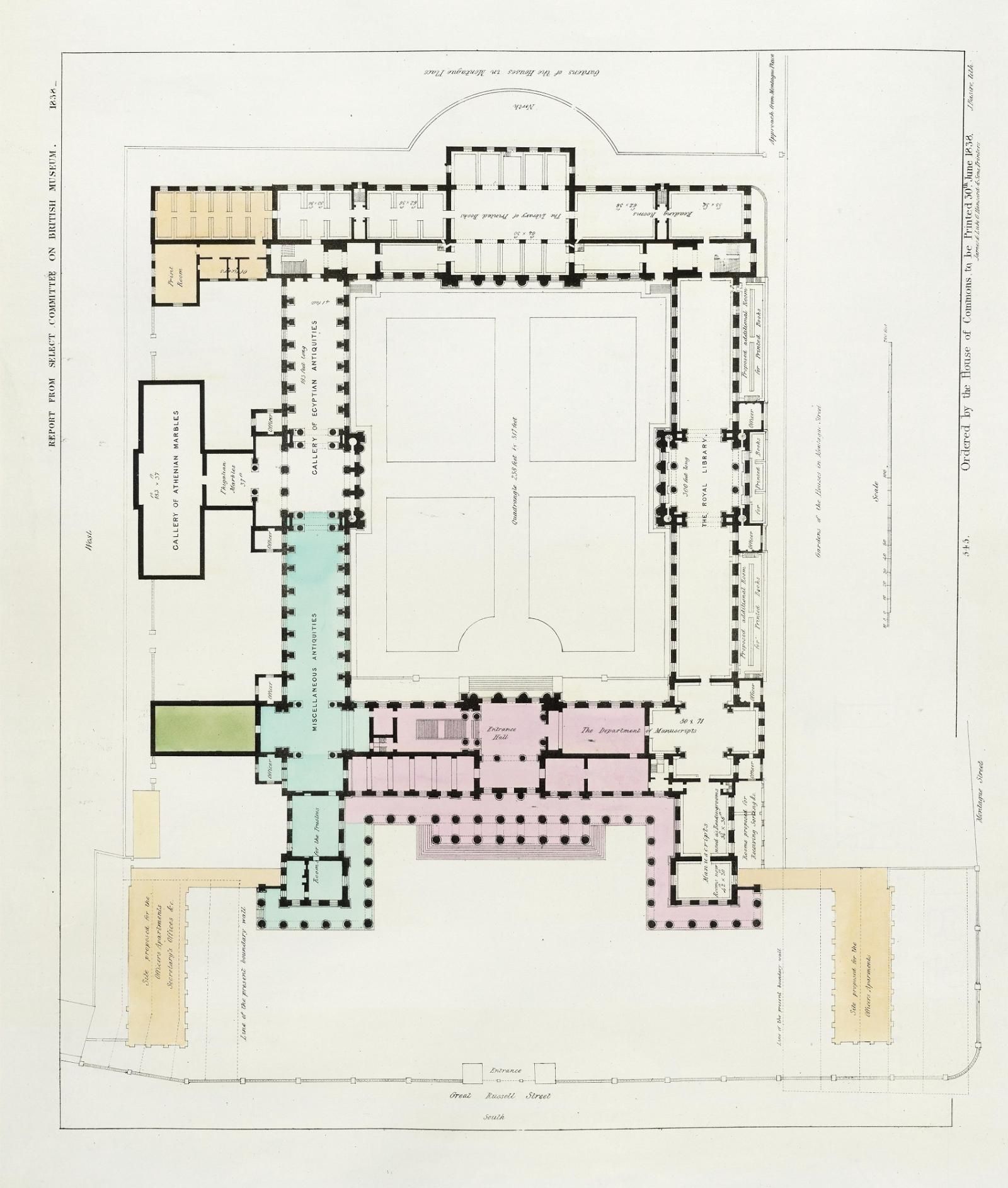 The British Museum master plan dated 1838.
