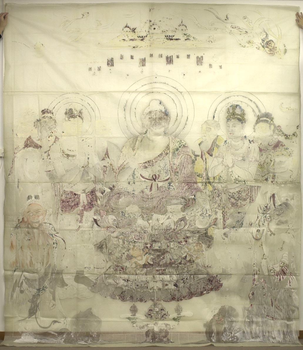Buddha depicted in wall hanging