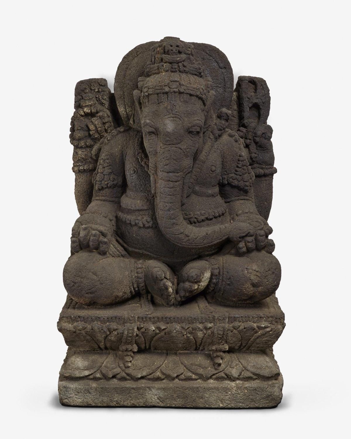 Figure of Ganesha made of volcanic stone
