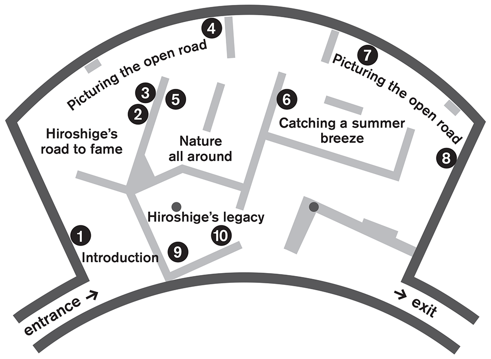 Map of the Hiroshige exhibition