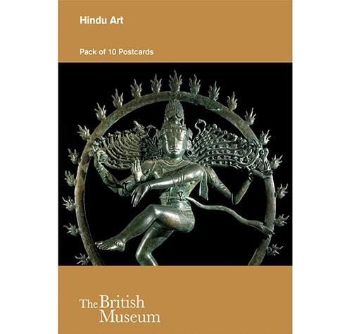 A dancing figure on the cover of the Hindu Art postcards pack